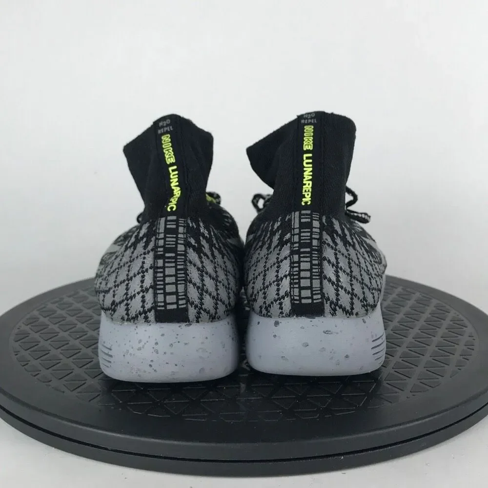 Nike LunarEpic Flyknit Shield H20 Black Running Shoes 849665-001 Womens Size 6.5 - Picture 6 of 12